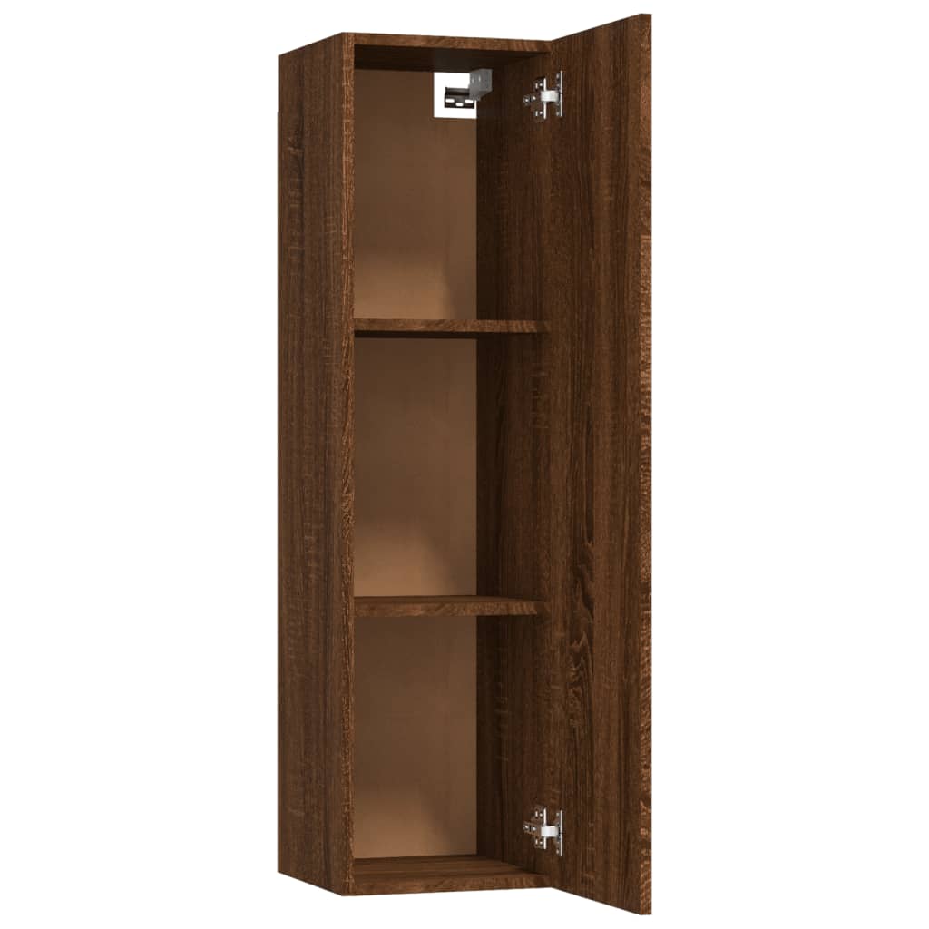 Barna tölgy falra szerelhető tv-szekrény 30,5x30x110 cm Barna tölgy falra szerelhető tv-szekrény 30,5x30x110 cm