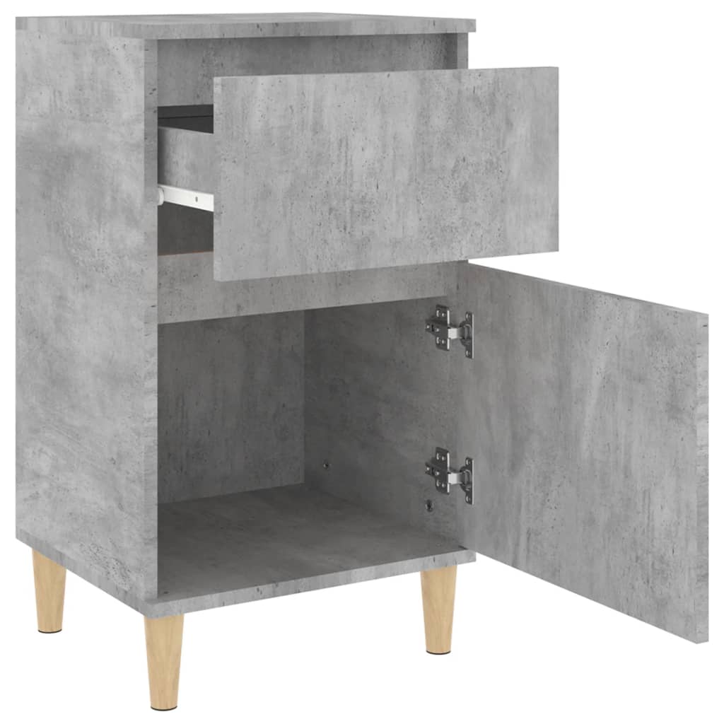 2 db betonszürke éjjeliszekrény 40 x 35 x 70 cm