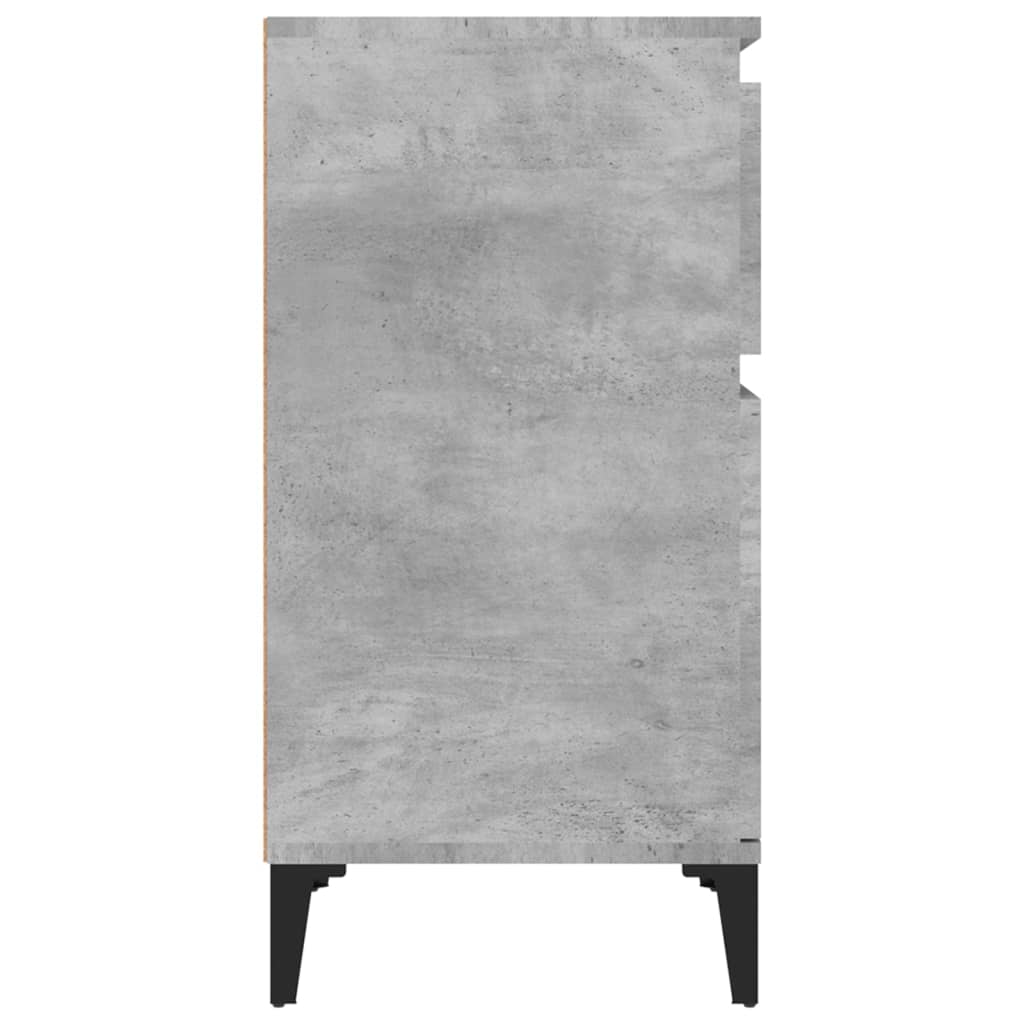 2 db betonszürke éjjeliszekrény 40 x 35 x 70 cm