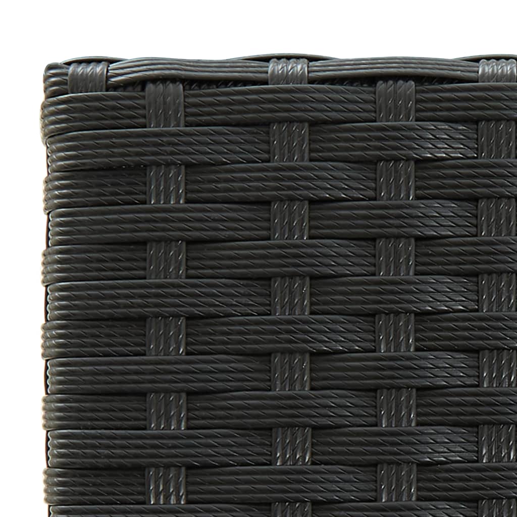 2 db fekete polyrattan bárszék