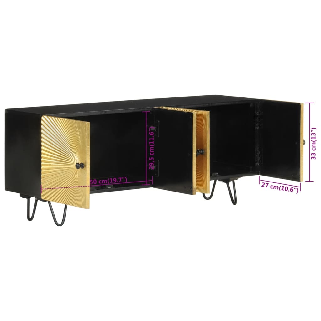Tömör mangófa tv-szekrény 110 x 30 x 45 cm Tömör mangófa tv-szekrény 110 x 30 x 45 cm