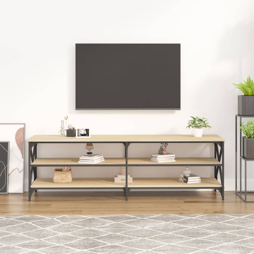 Sonoma tölgy színű szerelt fa tv-szekrény 160 x 40 x 50 cm