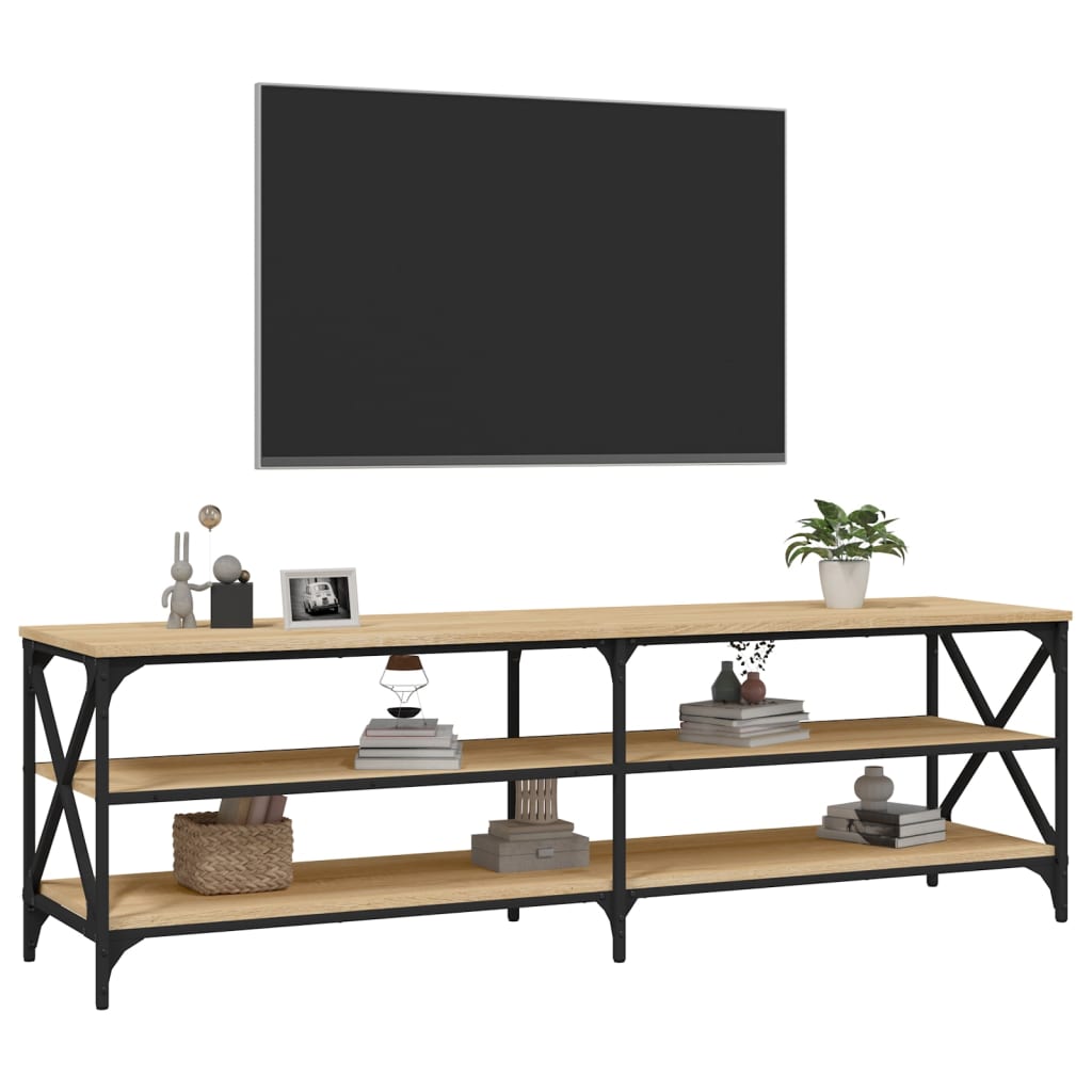 Sonoma tölgy színű szerelt fa tv-szekrény 160 x 40 x 50 cm