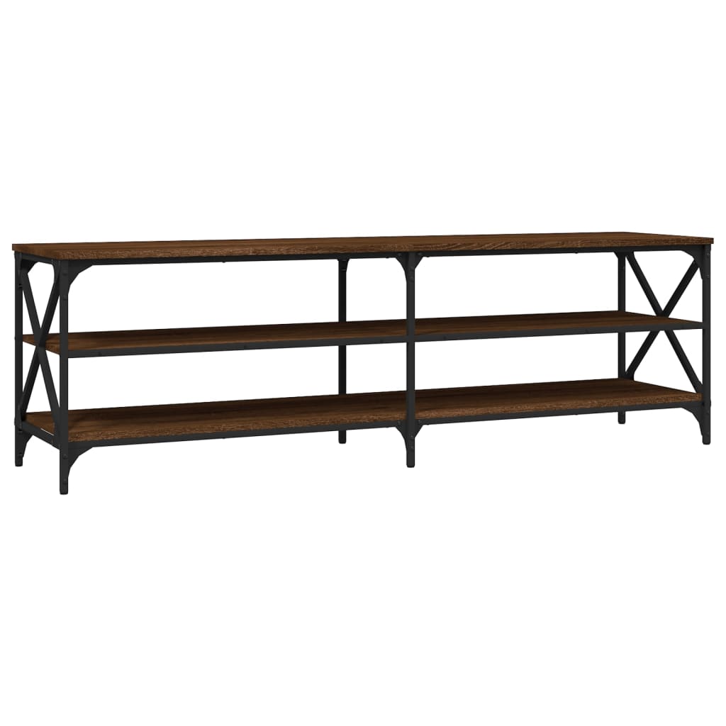 Barna tölgy színű szerelt fa tv-szekrény 160 x 40 x 50 cm Barna tölgy színű szerelt fa tv-szekrény 160 x 40 x 50 cm