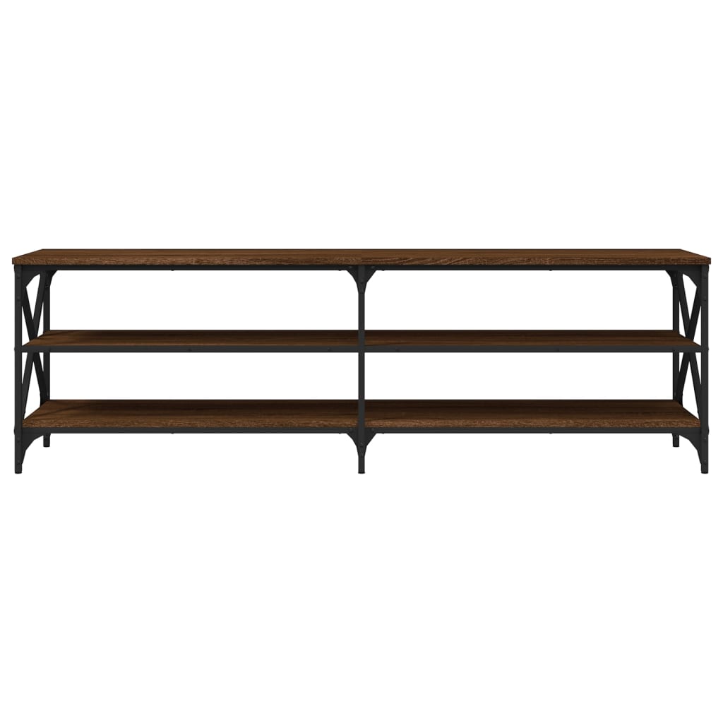 Barna tölgy színű szerelt fa tv-szekrény 160 x 40 x 50 cm Barna tölgy színű szerelt fa tv-szekrény 160 x 40 x 50 cm