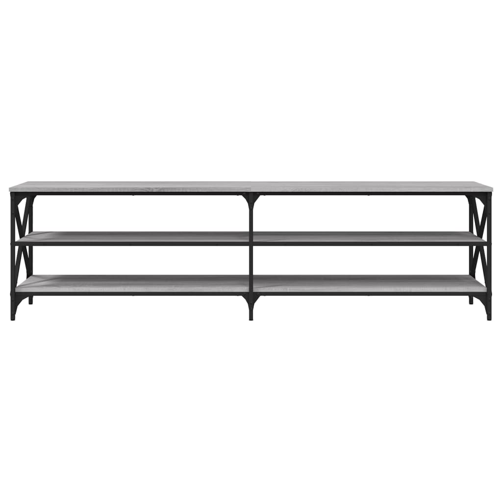 Szürke sonoma színű szerelt fa tv-szekrény 180 x 40 x 50 cm Szürke sonoma színű szerelt fa tv-szekrény 180 x 40 x 50 cm