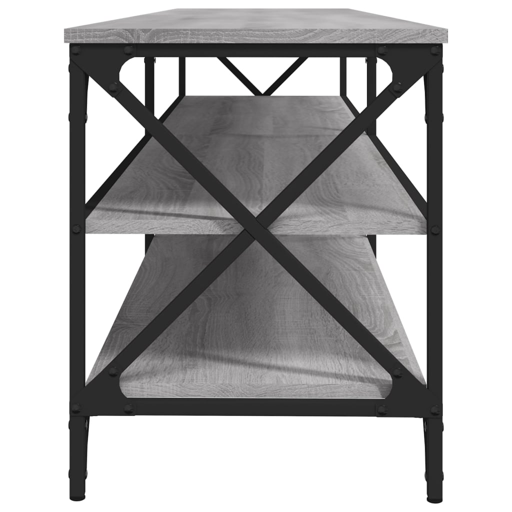 Szürke sonoma színű szerelt fa tv-szekrény 180 x 40 x 50 cm Szürke sonoma színű szerelt fa tv-szekrény 180 x 40 x 50 cm