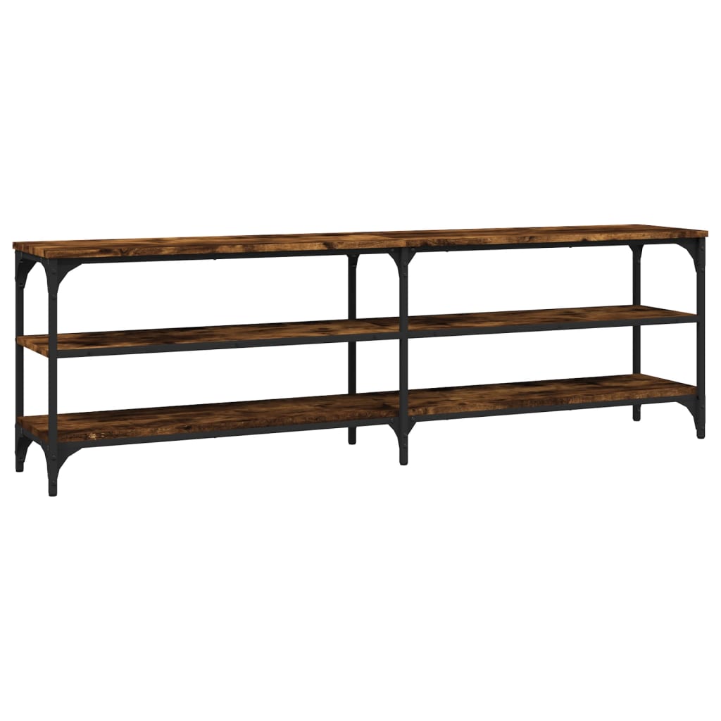 Füstös tölgyszínű szerelt fa tv-szekrény 160x30x50 cm