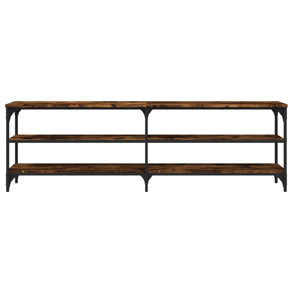 Füstös tölgyszínű szerelt fa tv-szekrény 160x30x50 cm