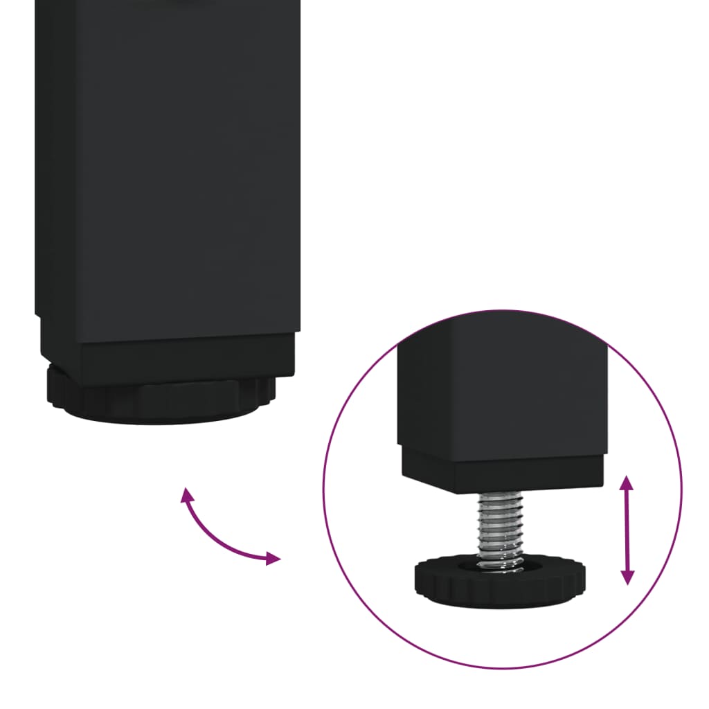 Füstös tölgyszínű szerelt fa és fém tv-szekrény 200x30x50 cm Füstös tölgyszínű szerelt fa és fém tv-szekrény 200x30x50 cm