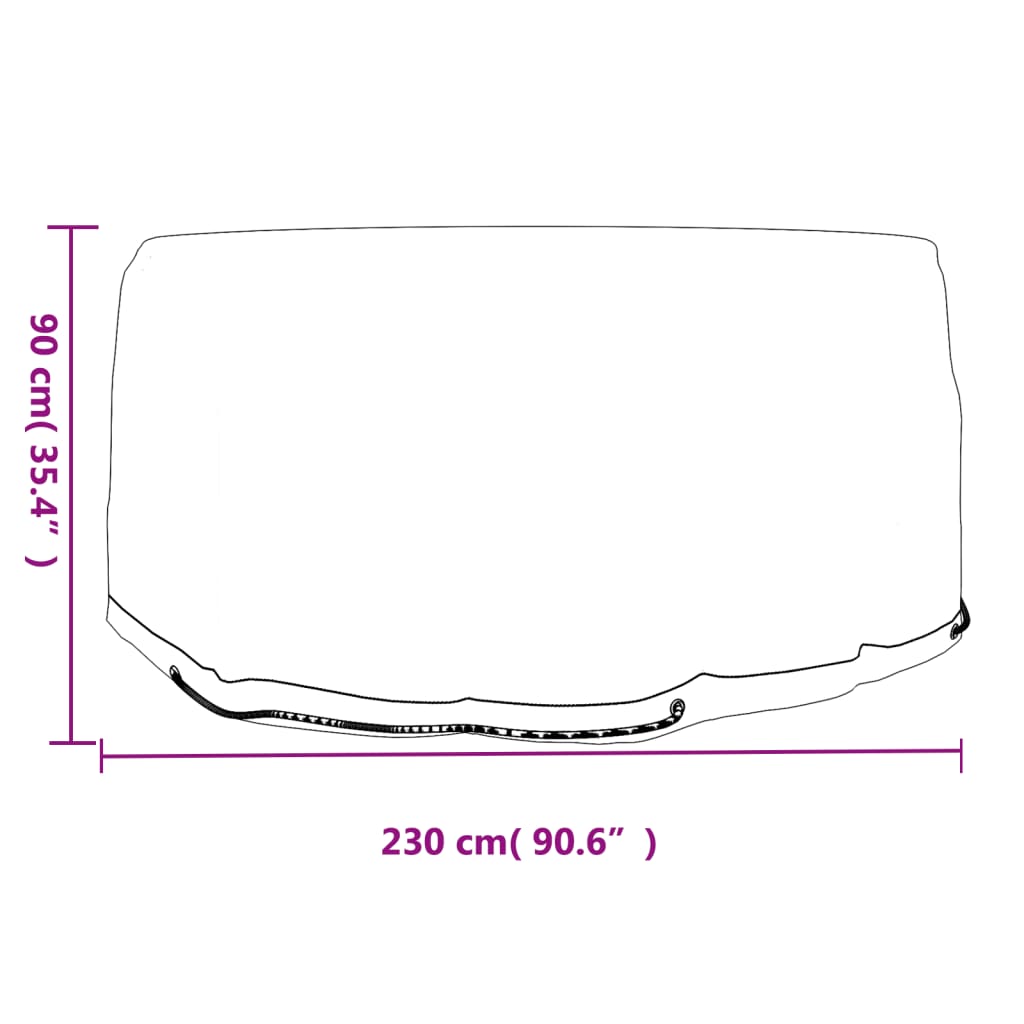 2 db kerek kerti bútorhuzat 10 fűzőlyukkal ø230 x 90 cm