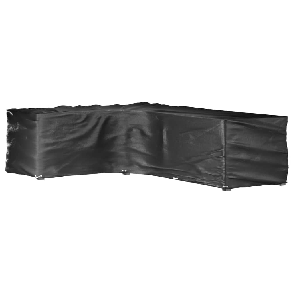 2 db l-alakú kerti bútorhuzat 18 fűzőlyukkal 220x285x80 cm