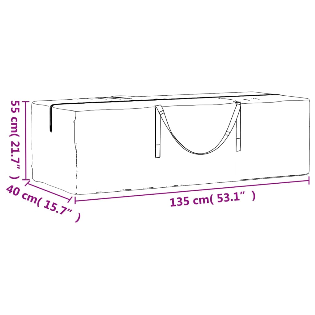 2 db fekete polietilén kerti párnatároló zsák 135x40x55 cm 2 db fekete polietilén kerti párnatároló zsák 135x40x55 cm