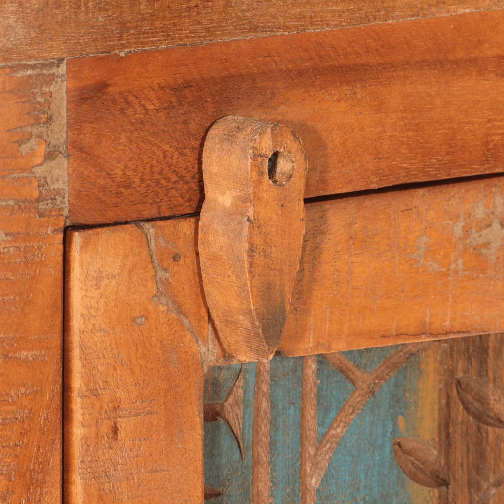 4 részes tömör újrahasznosított fa fürdőszobai bútorszett