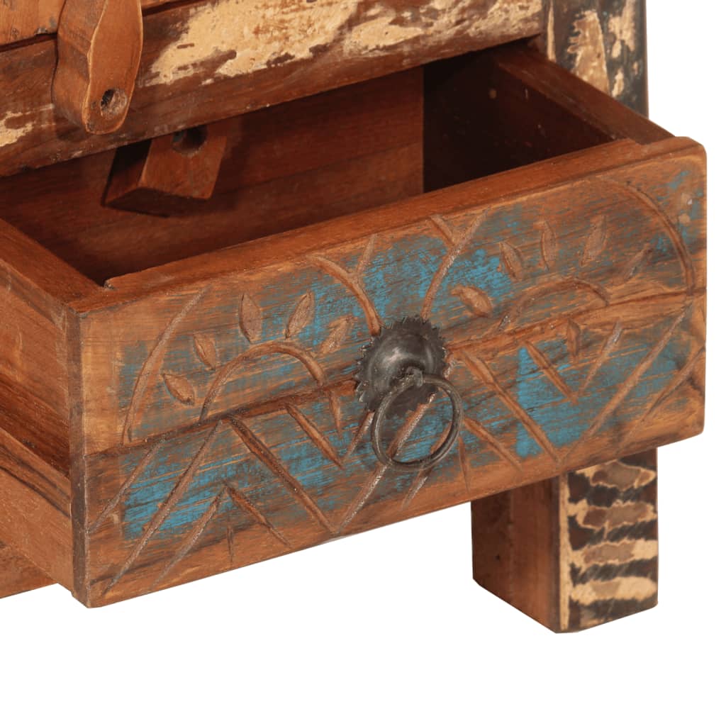 4 részes tömör újrahasznosított fa fürdőszobai bútorszett