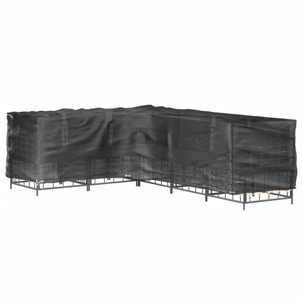 L-alakú kerti bútorhuzat 16 fűzőlyukkal 260 x 210 x 80 cm