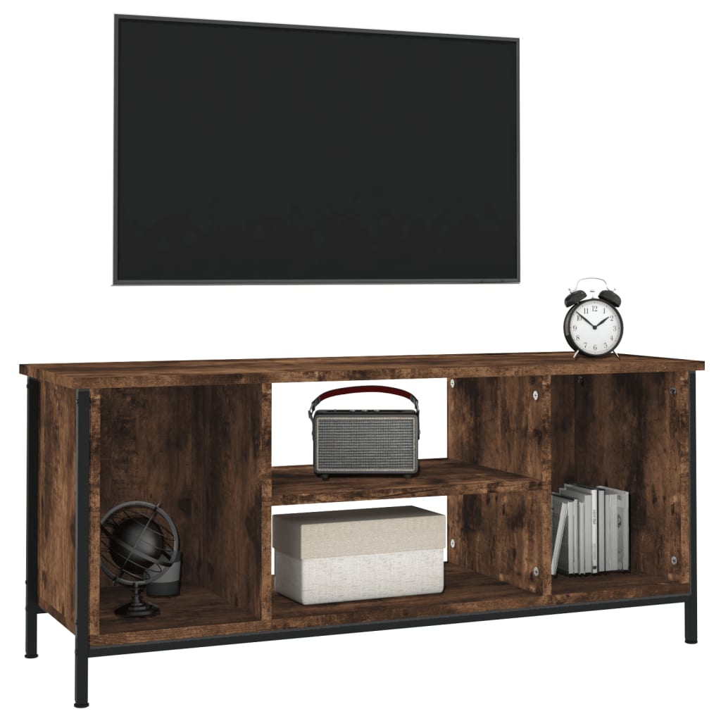 Füstös tölgyszínű szerelt fa tv-szekrény 102 x 35 x 45 cm Füstös tölgyszínű szerelt fa tv-szekrény 102 x 35 x 45 cm