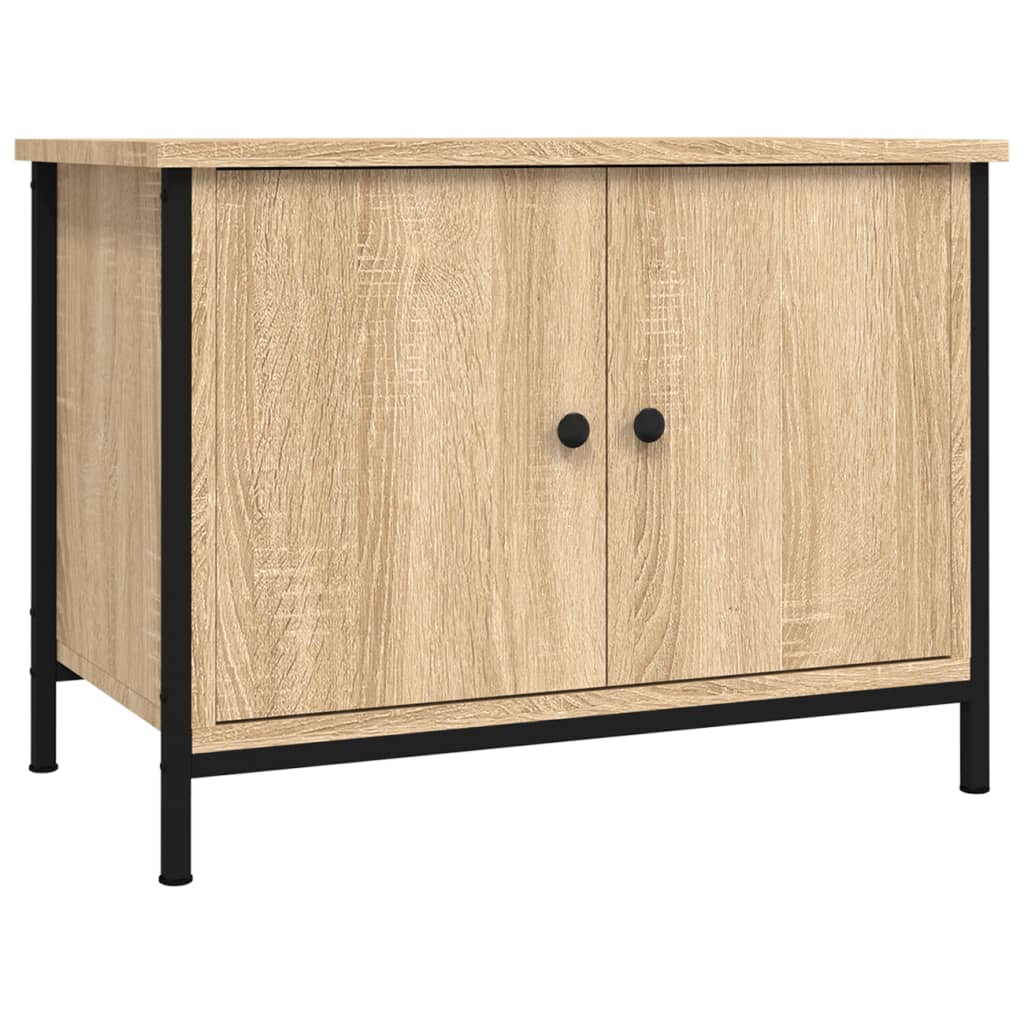 Sonoma tölgyszínű szerelt fa tv-szekrény ajtókkal 60x35x45 cm Sonoma tölgyszínű szerelt fa tv-szekrény ajtókkal 60x35x45 cm