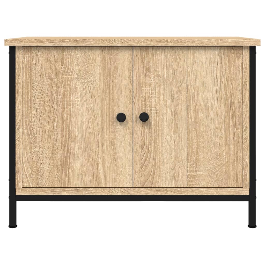 Sonoma tölgyszínű szerelt fa tv-szekrény ajtókkal 60x35x45 cm Sonoma tölgyszínű szerelt fa tv-szekrény ajtókkal 60x35x45 cm