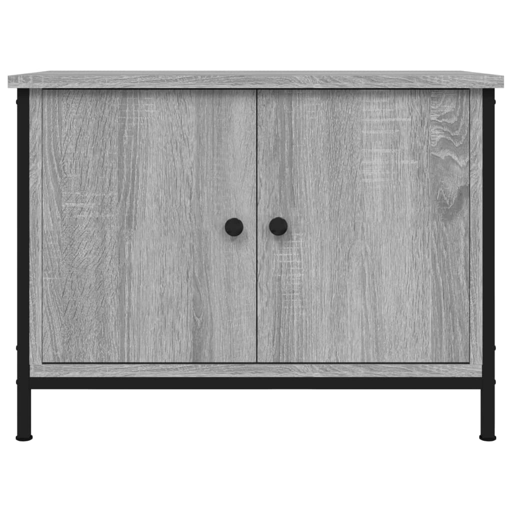 Szürke sonoma színű szerelt fa tv-szekrény ajtókkal 60x35x45 cm Szürke sonoma színű szerelt fa tv-szekrény ajtókkal 60x35x45 cm