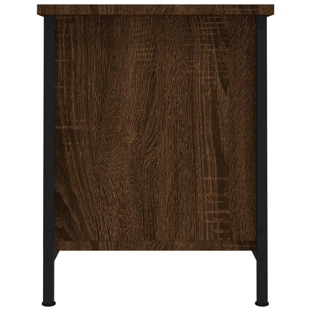 Barna tölgyszínű szerelt fa tv-szekrény ajtókkal 60x35x45 cm