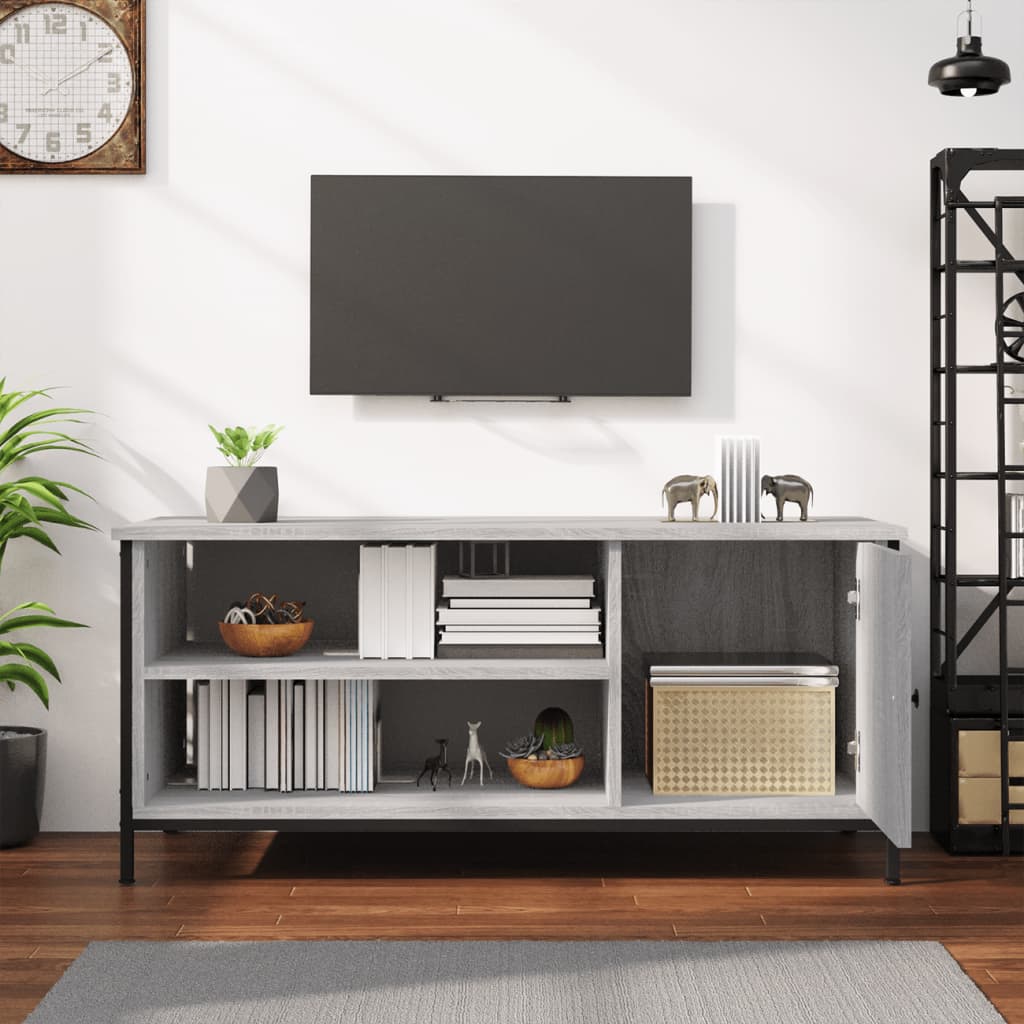 Szürke sonoma színű szerelt fa tv-szekrény 100x40x45 cm Szürke sonoma színű szerelt fa tv-szekrény 100x40x45 cm