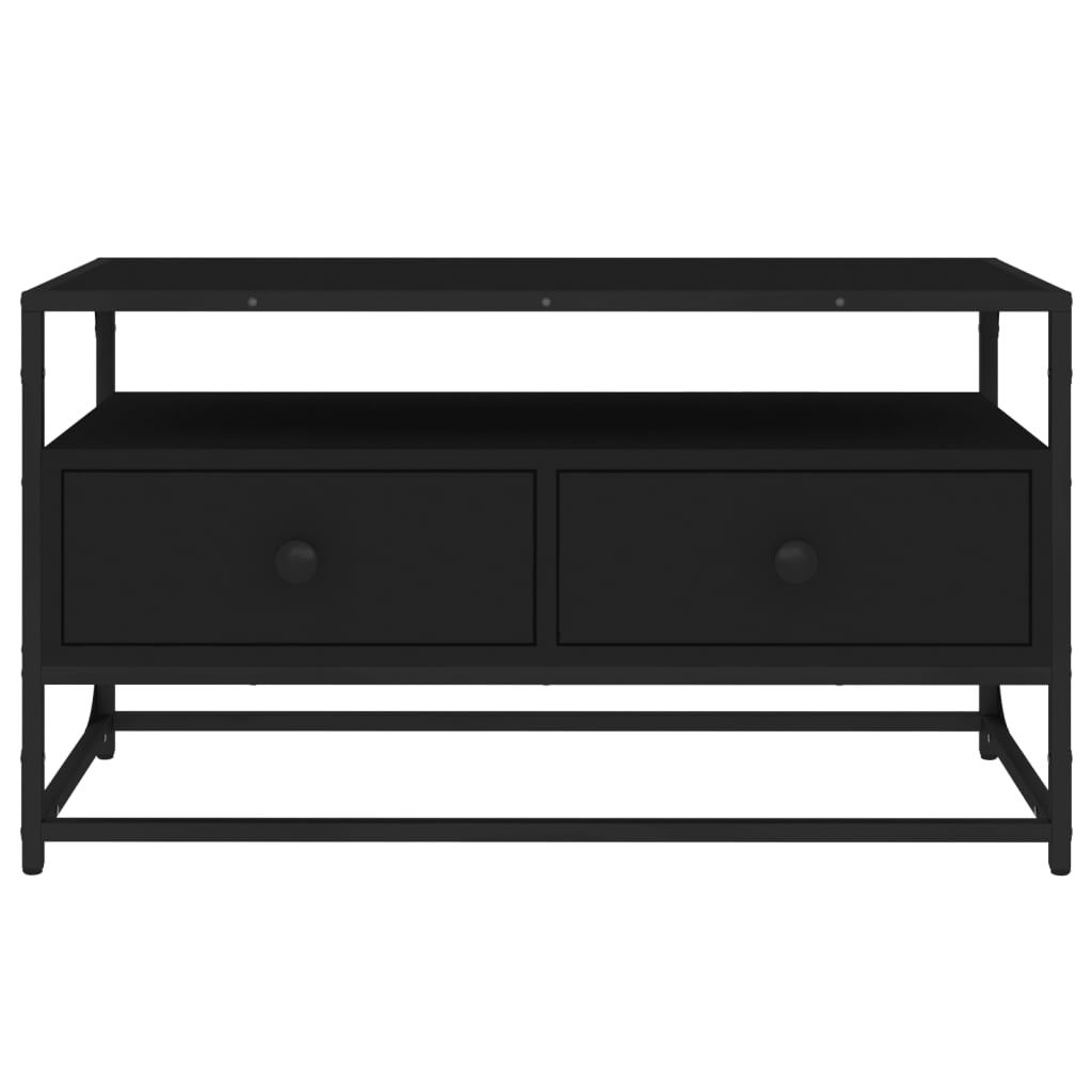 Fekete szerelt fa tv-szekrény 80x35x45 cm Fekete szerelt fa tv-szekrény 80x35x45 cm