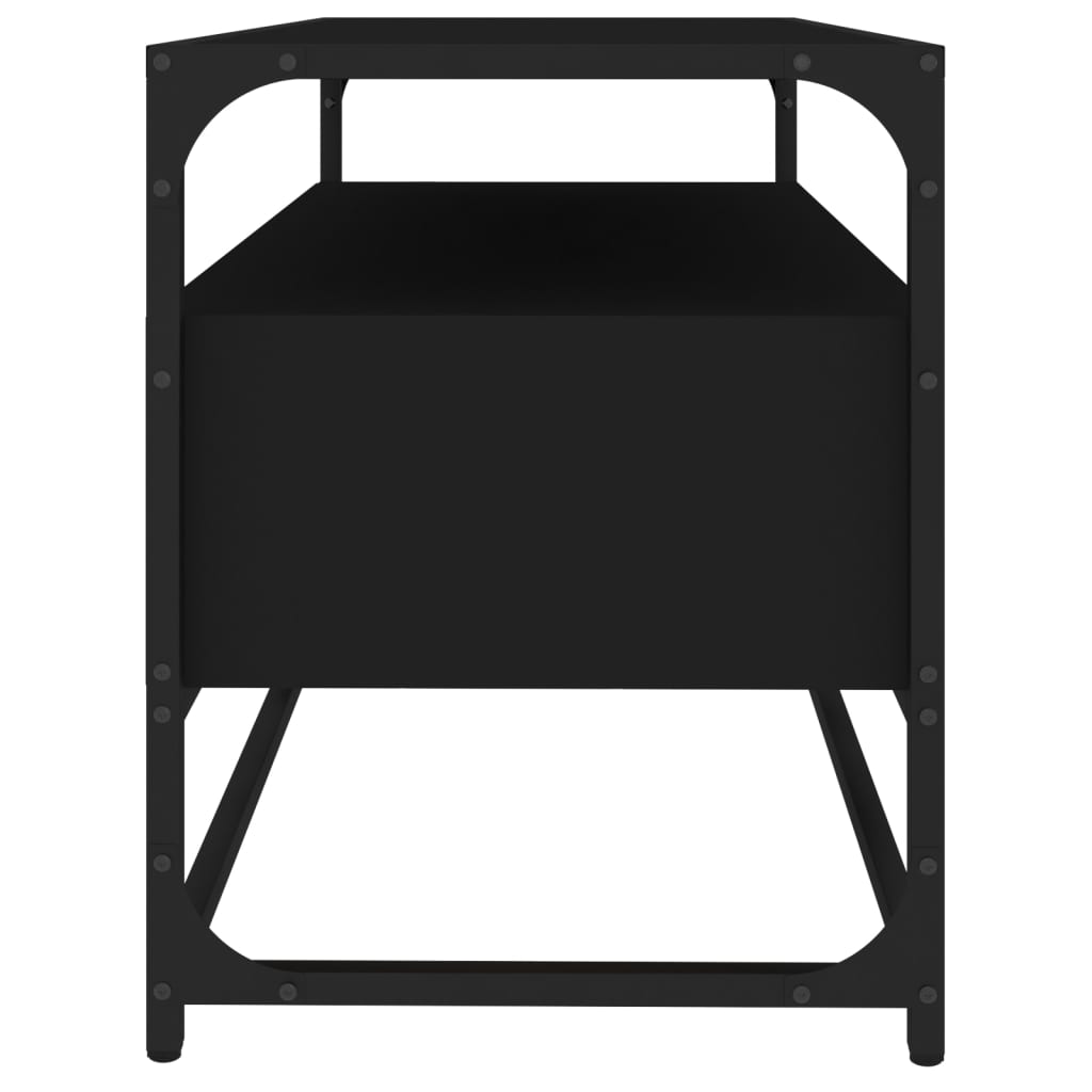 Fekete szerelt fa tv-szekrény 80x35x45 cm Fekete szerelt fa tv-szekrény 80x35x45 cm