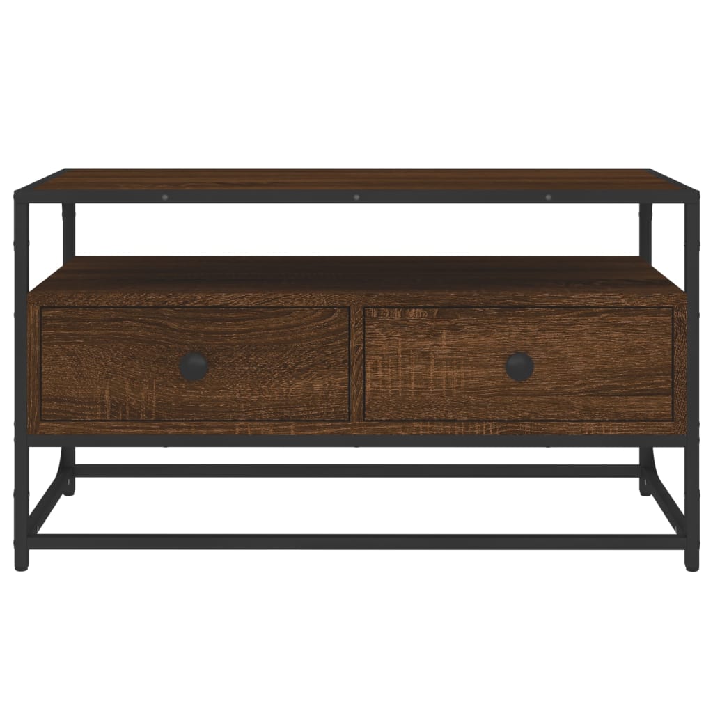 Barna tölgyszínű szerelt fa tv-szekrény 80x35x45 cm