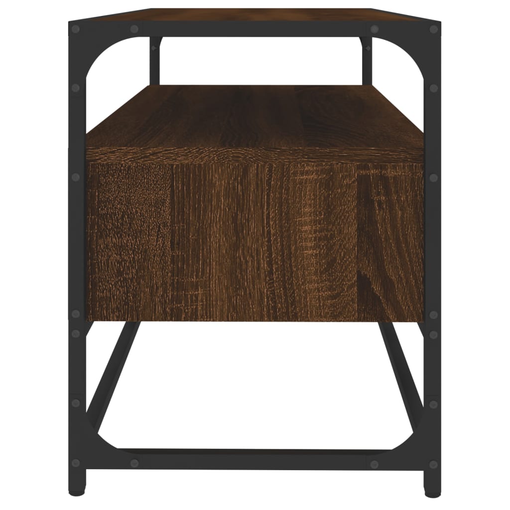 Barna tölgyszínű szerelt fa tv-szekrény 80x35x45 cm
