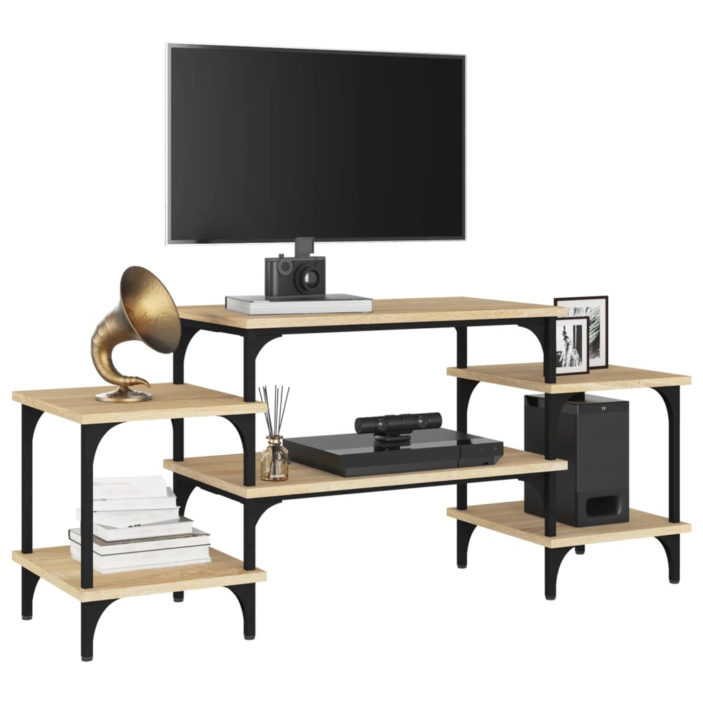 Sonoma tölgyszínű szerelt fa tv-szekrény 117x35x52 cm Sonoma tölgyszínű szerelt fa tv-szekrény 117x35x52 cm