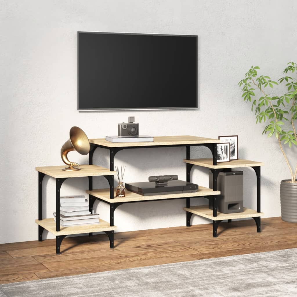 Sonoma tölgyszínű szerelt fa tv-szekrény 117x35x52 cm Sonoma tölgyszínű szerelt fa tv-szekrény 117x35x52 cm
