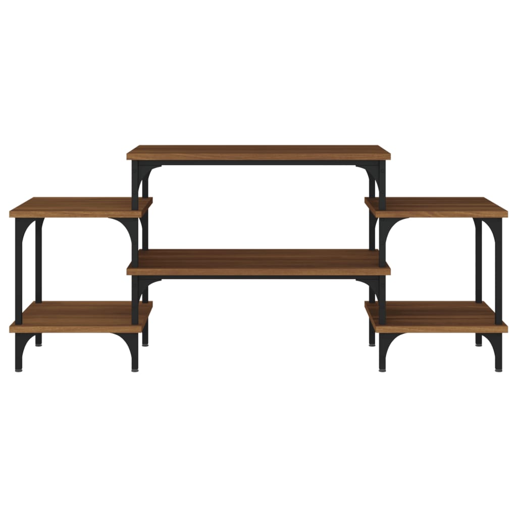 Barna tölgyszínű szerelt fa tv-szekrény 117 x 35 x 52 cm Barna tölgyszínű szerelt fa tv-szekrény 117 x 35 x 52 cm