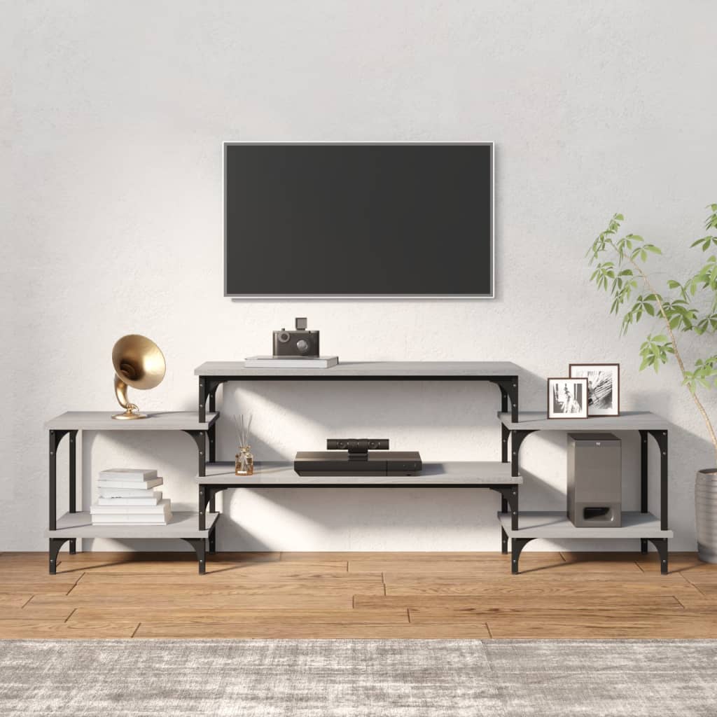 Szürke sonoma színű szerelt fa tv-szekrény 157x35x52 cm Szürke sonoma színű szerelt fa tv-szekrény 157x35x52 cm