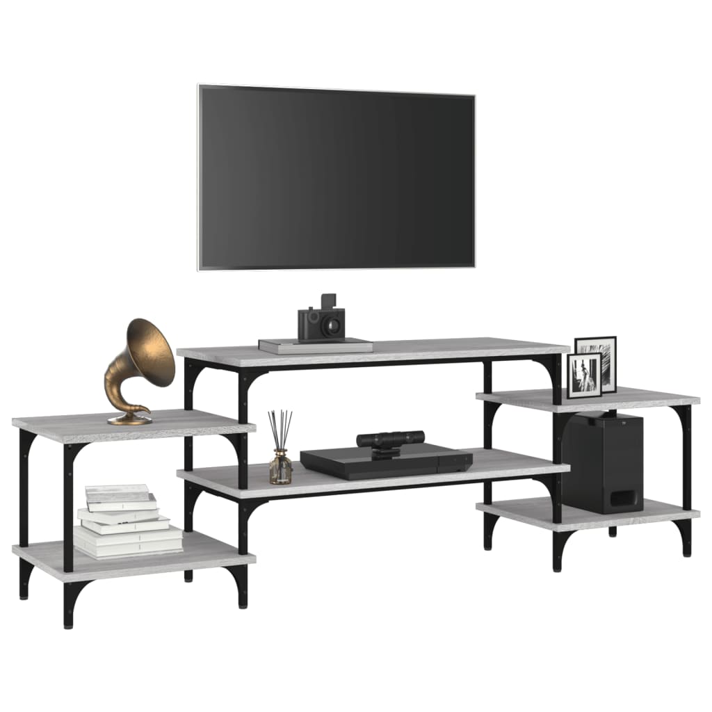 Szürke sonoma színű szerelt fa tv-szekrény 157x35x52 cm Szürke sonoma színű szerelt fa tv-szekrény 157x35x52 cm