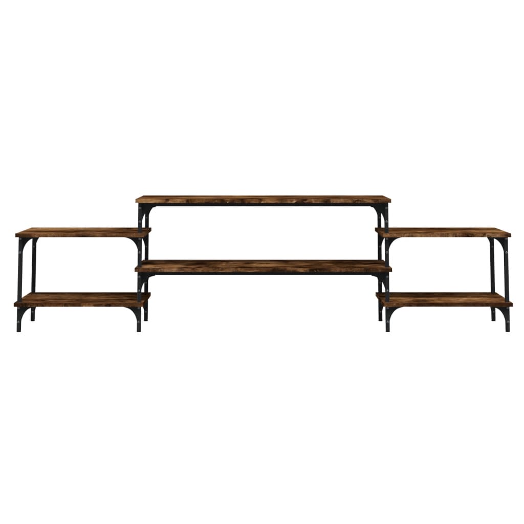 Füstös tölgyszínű szerelt fa tv-szekrény 197x35x52 cm Füstös tölgyszínű szerelt fa tv-szekrény 197x35x52 cm