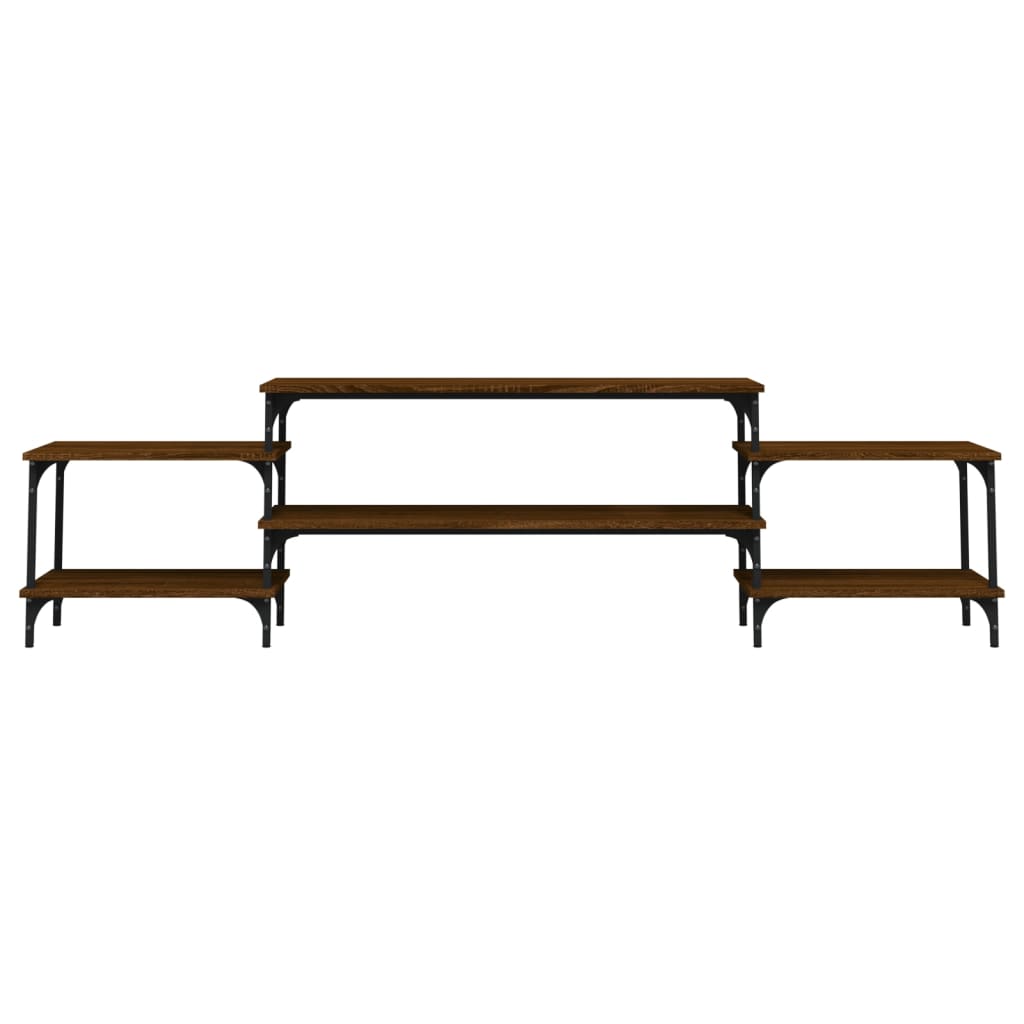 Barna tölgyszínű szerelt fa tv-szekrény 197x35x52 cm Barna tölgyszínű szerelt fa tv-szekrény 197x35x52 cm
