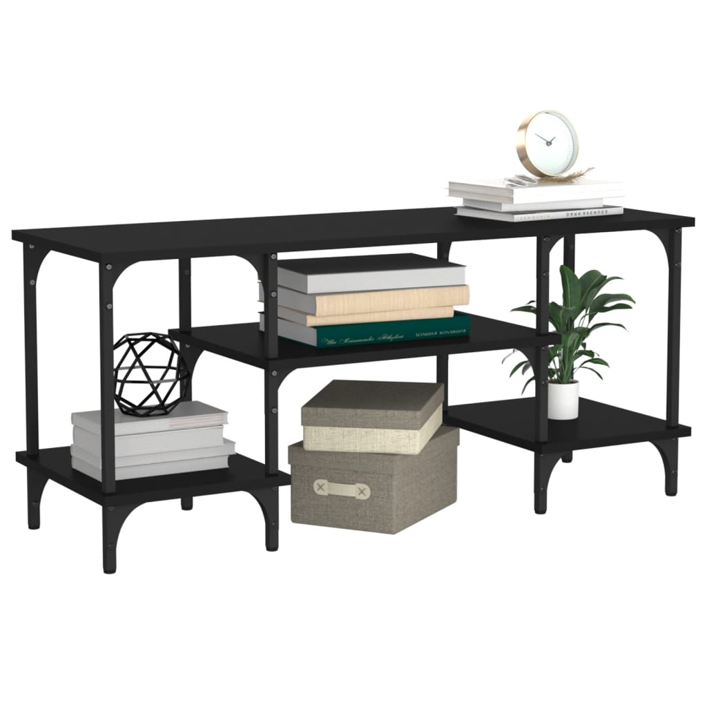 Fekete szerelt fa tv-szekrény 102x35x45,5 cm Fekete szerelt fa tv-szekrény 102x35x45,5 cm