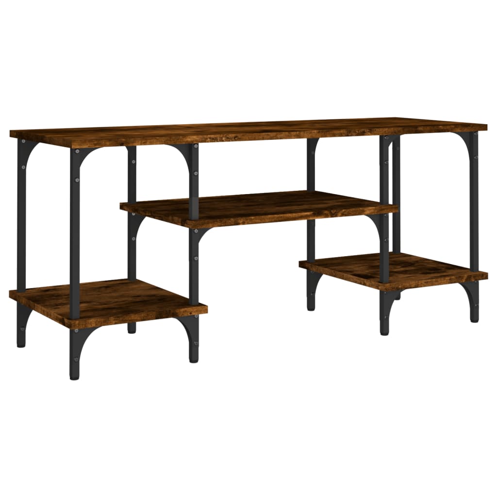 Füstös tölgyszínű szerelt fa tv-szekrény 102 x 35 x 45,5 cm