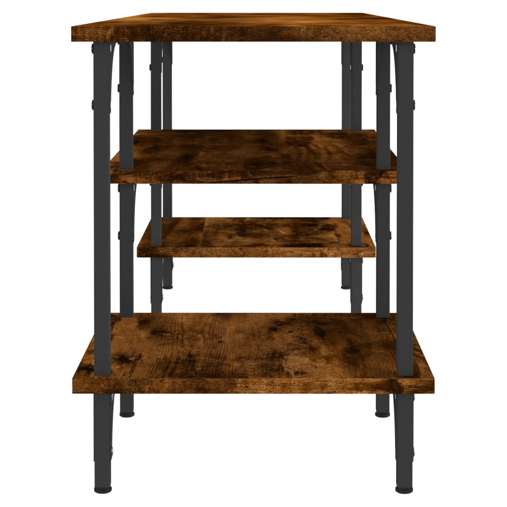 Füstös tölgyszínű szerelt fa tv-szekrény 102 x 35 x 45,5 cm