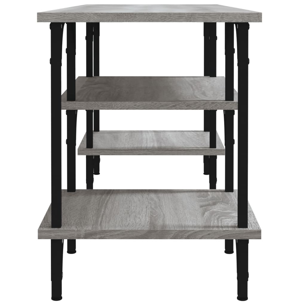 Szürke sonoma színű szerelt fa tv-szekrény 102x35x45,5 cm