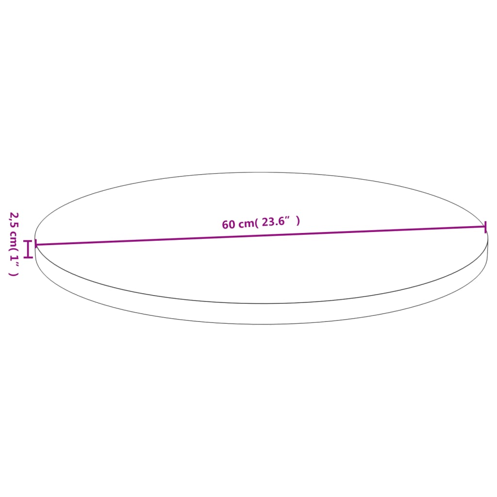 Bambusz asztallap ø60 x 2,5 cm