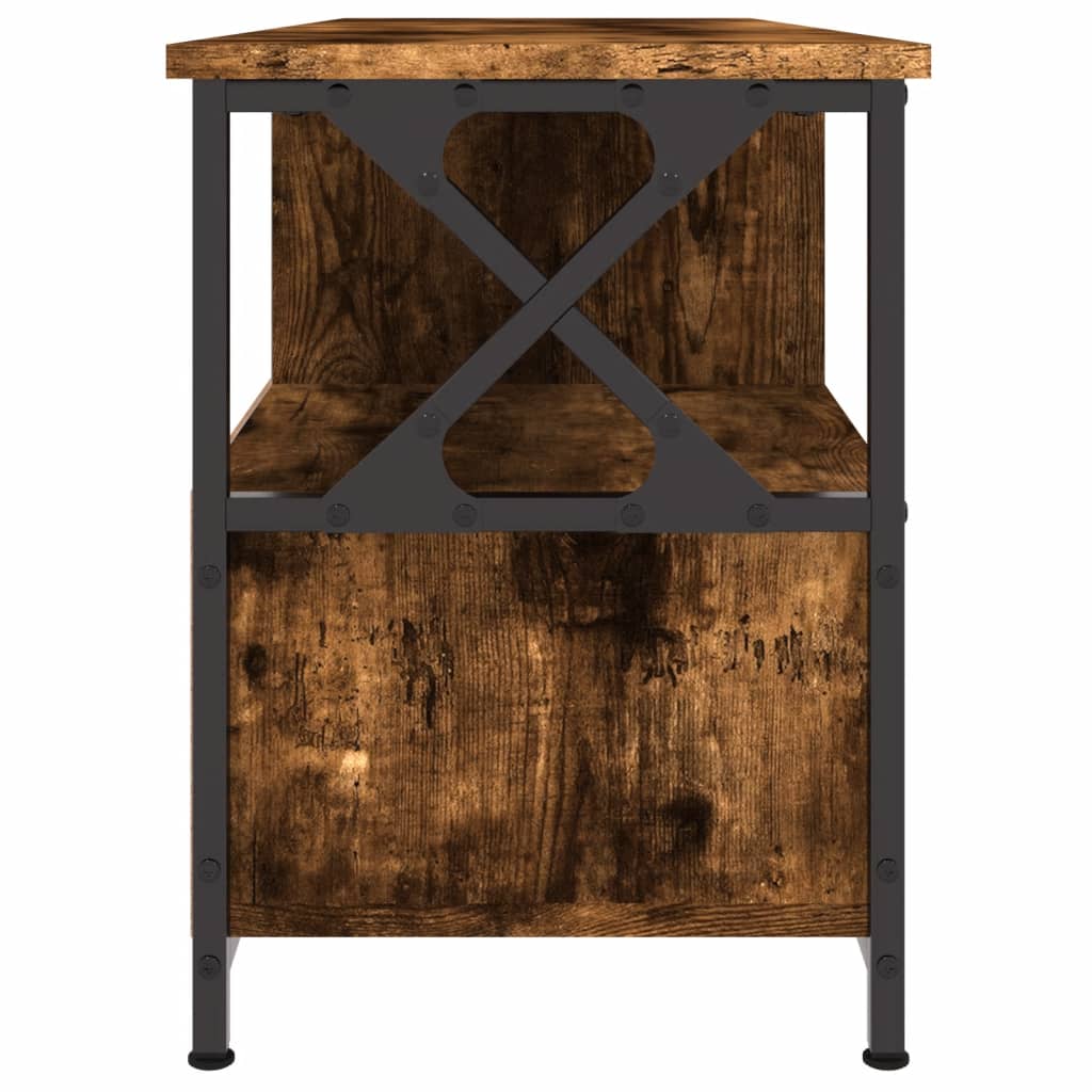 Sonoma-tölgyszínű szerelt fa és vas tv-szekrény 102x33x45 cm Sonoma-tölgyszínű szerelt fa és vas tv-szekrény 102x33x45 cm