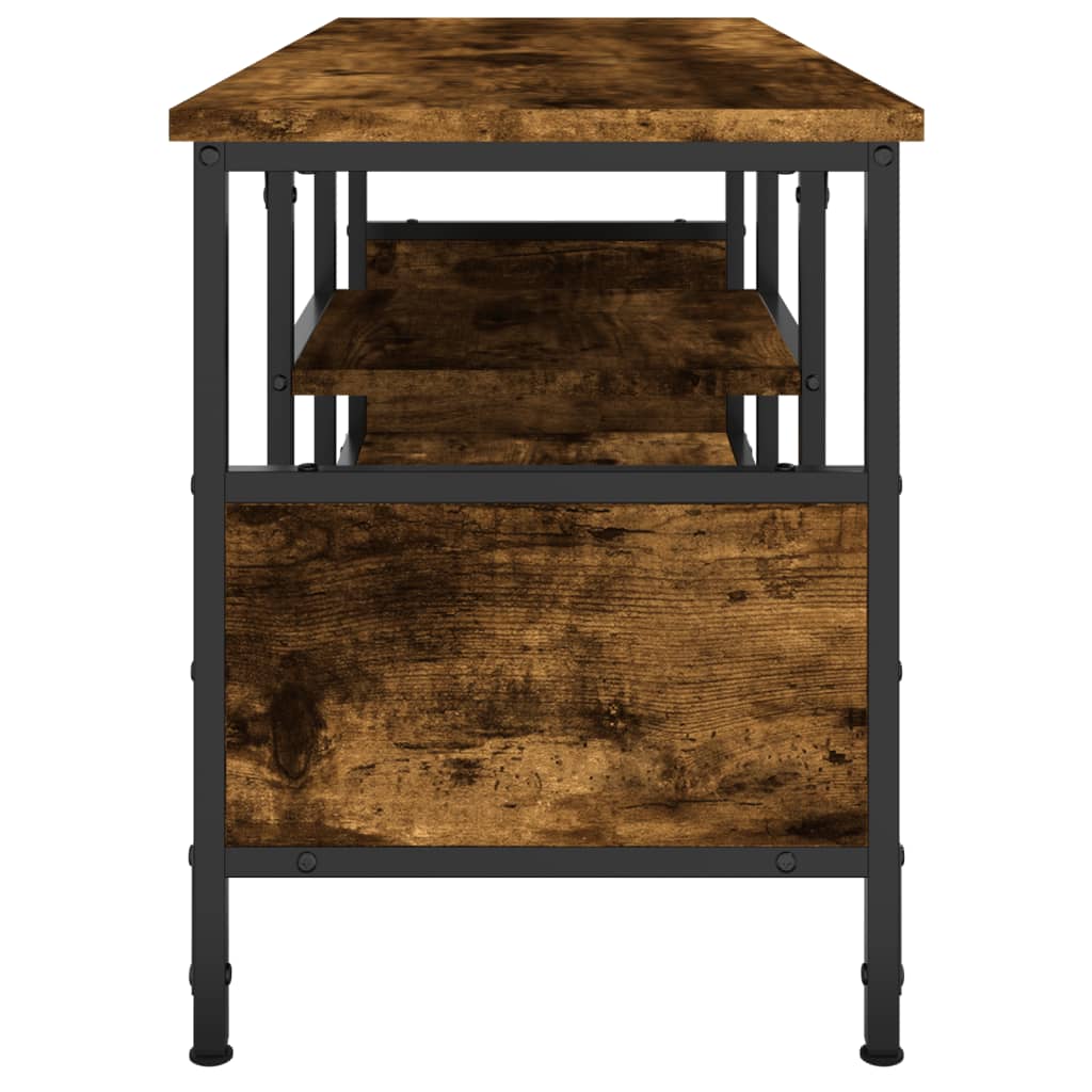 Sonoma-tölgyszínű szerelt fa és vas tv-szekrény 100x35x45 cm Sonoma-tölgyszínű szerelt fa és vas tv-szekrény 100x35x45 cm