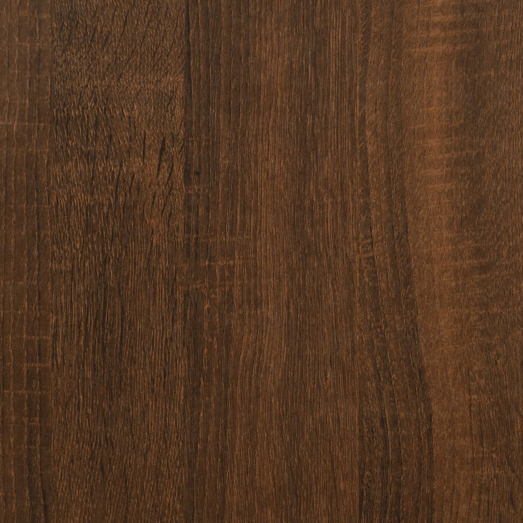 Barna tölgy színű szerelt fa és acél tv-szekrény 103x38x46,5 cm Barna tölgy színű szerelt fa és acél tv-szekrény 103x38x46,5 cm