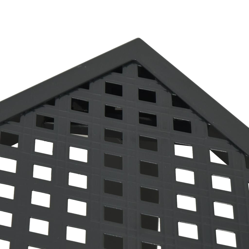 Antracitszürke acél kerti asztal 165 x 80 x 72 cm
