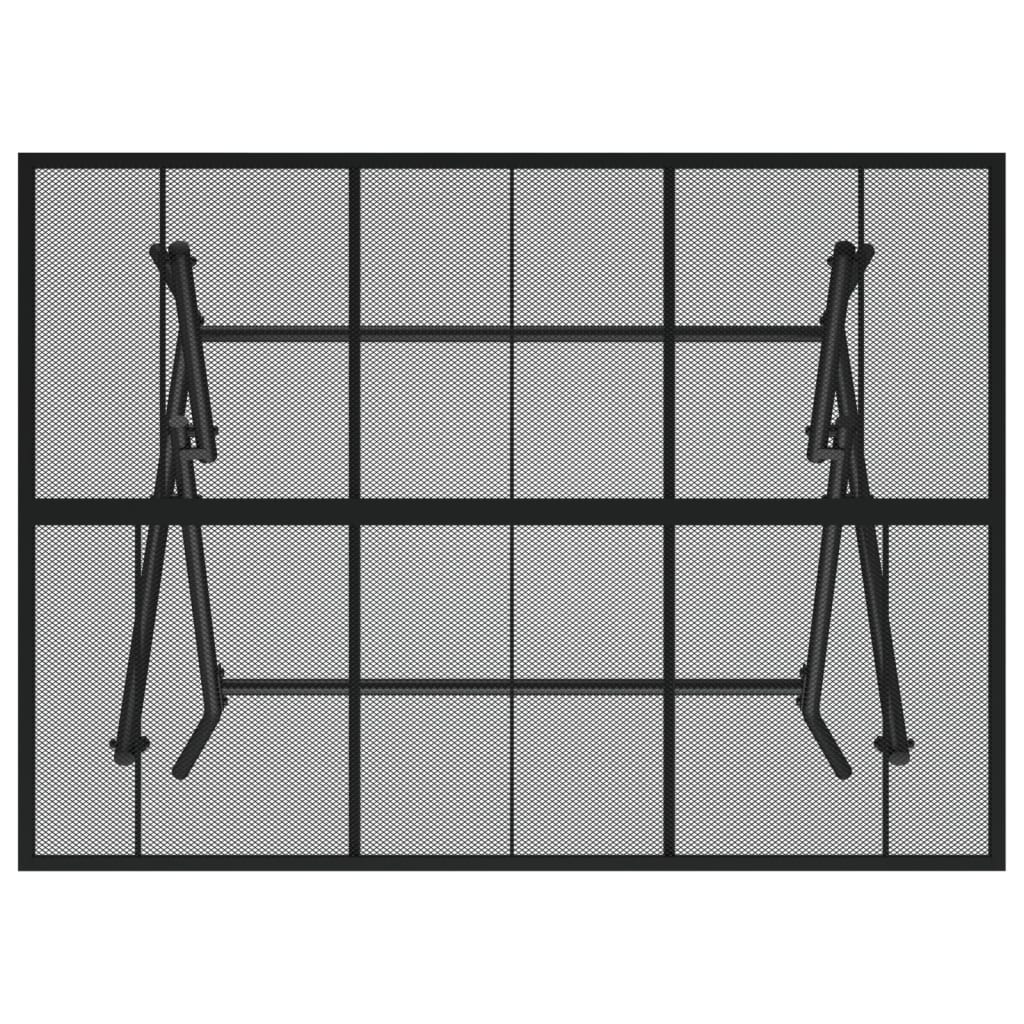 Antracit acélhálós összecsukható kerti asztal 110 x 80 x 72 cm