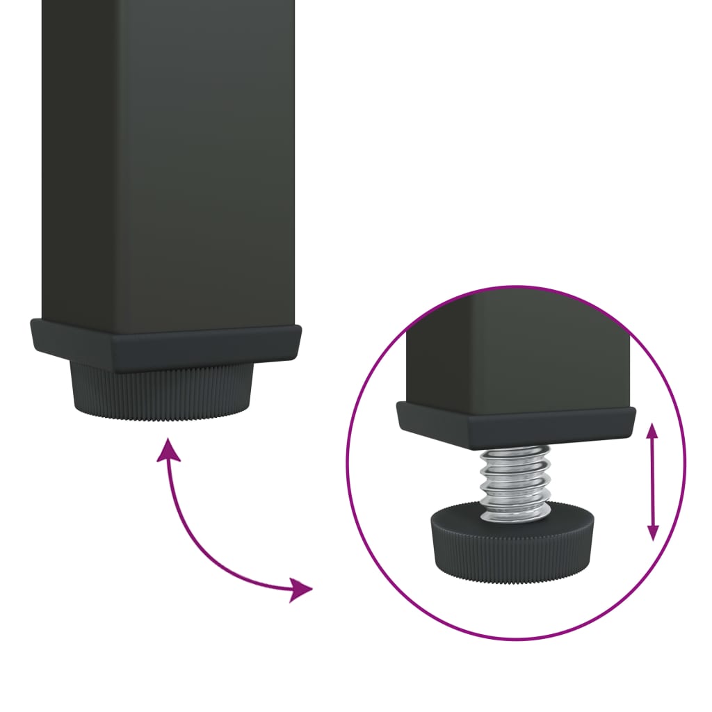 Fekete üveg és acél tv-szekrény 105 x 35 x 50 cm