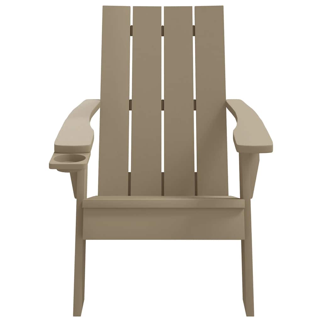Világosbarna polipropilén kerti adirondack szék 75x88,5x89,5 cm