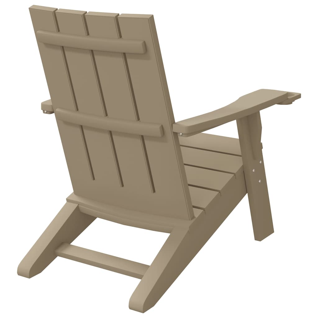Világosbarna polipropilén kerti adirondack szék 75x88,5x89,5 cm